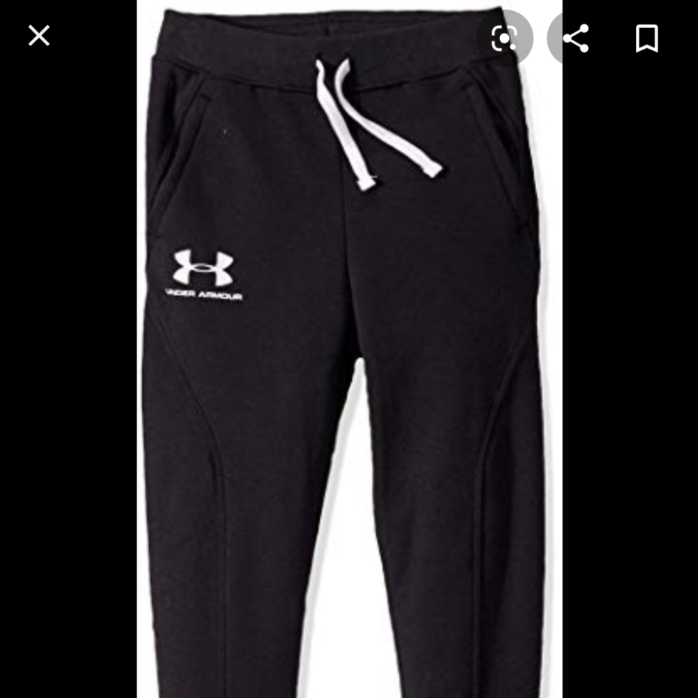 Under armour rival solid black joggers.